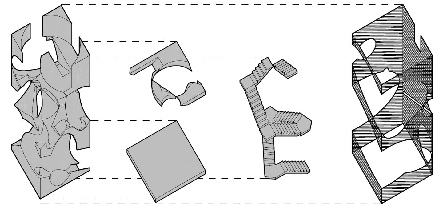 Exploded Tower Axonometric